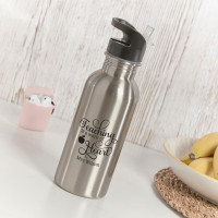 personalised Teaching Work of Heart Water Bottle with Straw