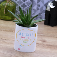 personalised Thanks For Helping Me Grow Plant Pot