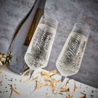 The Bride & Groom Photo Upload Boutique Gifts Prosecco Double Glass With Bottle Gift Set 