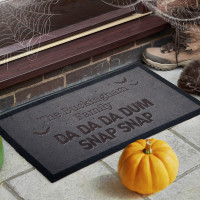 personalised halloween family doormat