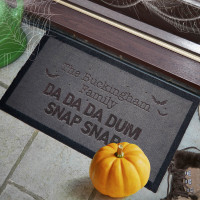 personalised halloween family doormat