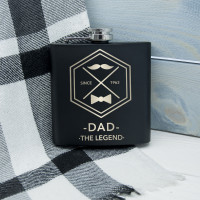 LEGEND DAD'S BLACK HIP FLASK