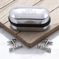 personalised Groom Cufflinks Gift Set