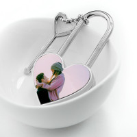 personalised Heart Photo Padlock