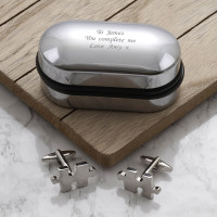 personalised Jigsaw Puzzle Piece Cufflinks Gift Set