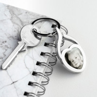 personalised Heart Photo Keyring