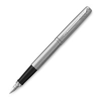 Parker Jotter Ballpoint and Fountain Pen Gift Set | Stainless Steel with Chrome Trim