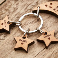 personalised Moon & Stars Keyring