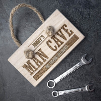 personalised Man Cave Wooden Sign