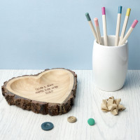 personalised Wooden Heart Dish