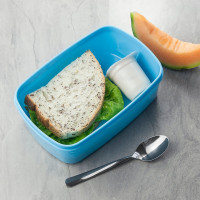 personalised Rainbow Unicorn Lunch Box - Blue