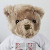 personalised 4 Photo Collage Cuddly Bear