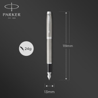 Parker IM Ballpoint and Fountain Pen Gift Set | Stainless Steel Chrome Trim