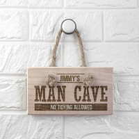 personalised Man Cave Wooden Sign