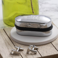 personalised Hammer and Saw Cufflinks Gift Set