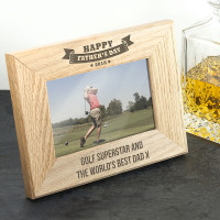 personalised Happy Father's Day Wooden Frame