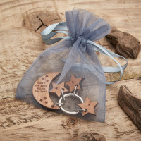 personalised Moon & Stars Keyring