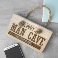personalised Man Cave Wooden Sign