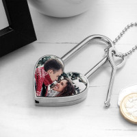 personalised Heart Photo Padlock