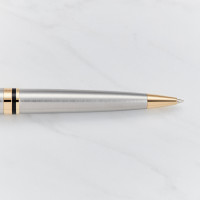 personalised Waterman Expert Ball Pen - Steel & Gold 