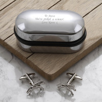 personalised Horse Racing Cufflinks Gift Set