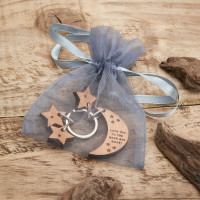 personalised Moon & Stars Keyring