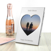 personalised Silver Plated Heart Photo Frame