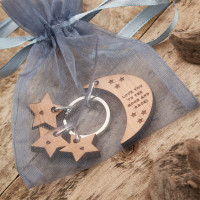 personalised Moon & Stars Keyring