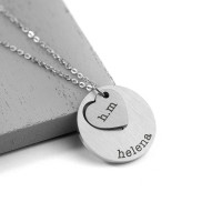 personalised Cut Out Heart Necklace 