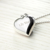 personalised Cherish Heart Necklace