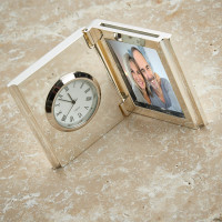 personalised Desk Clock Photo Frame