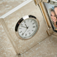 personalised Desk Clock Photo Frame