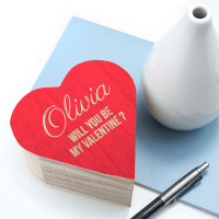 personalised Valentine's Wooden Heart Trinket Box