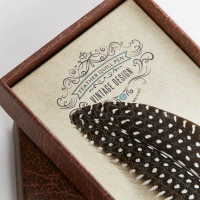 Spotted Feather Ball Point Pen