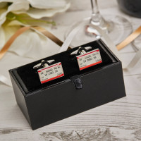 personalised ticket cufflinks