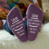 personalised be a unicorn socks