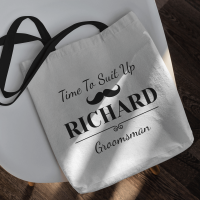 personalised Time to Suit Up Tote Bag