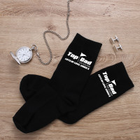 personalised Top Dad Top Golfer Black Socks