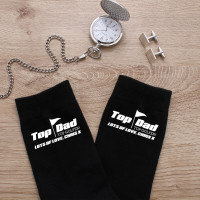 personalised Top Dad Top Golfer Black Socks