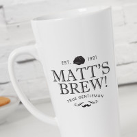 personalised True Gent Brew Tall Latte Mug