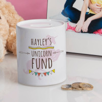 personalised Unicorn Fund Personalised Money Box