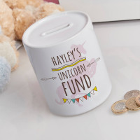 personalised Unicorn Fund Personalised Money Box