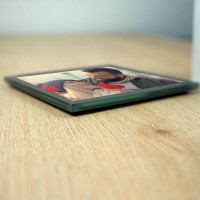 personalised glass valentines photo coaster