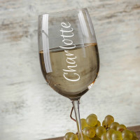 Personalised Vertical Name Wine Glass