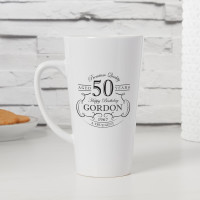 personalised Vintage Gent Tall Latte Mug