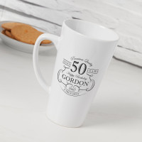 personalised Vintage Gent Tall Latte Mug