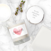 Personalised Heart Candle 