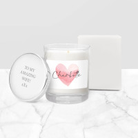Personalised Heart Candle 