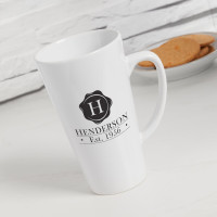 personalised Wax Seal Tall Latte Mug