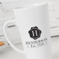 personalised Wax Seal Tall Latte Mug